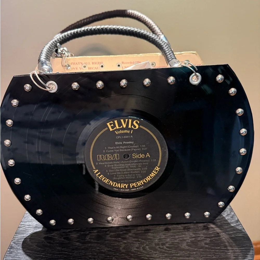 Elvis Vinyl Record Purse - unique - Picture 3 of 9